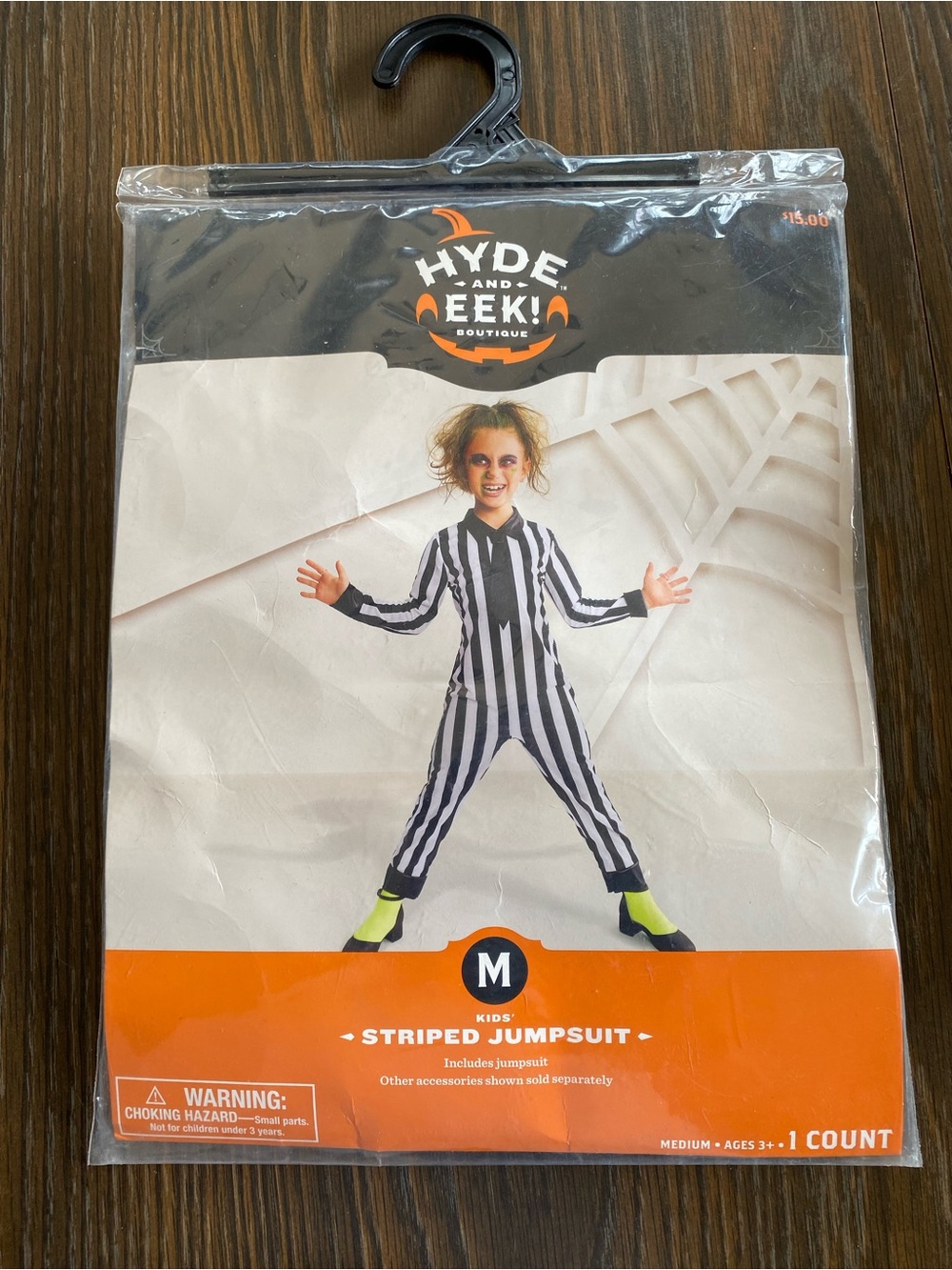 New Halloween Hyde & Eek! Kids Medium Striped Jumpsuit Costume